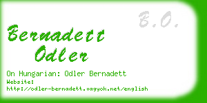 bernadett odler business card